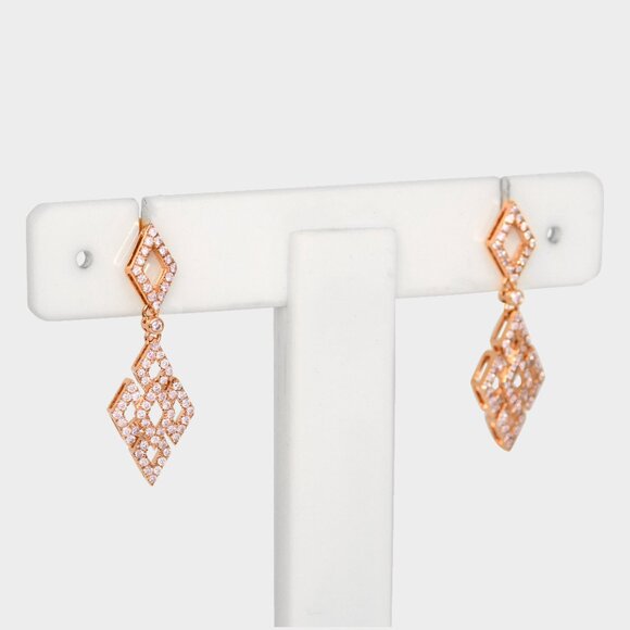 Rose Diamond Mosaic Earrings - Picture 4 of 5